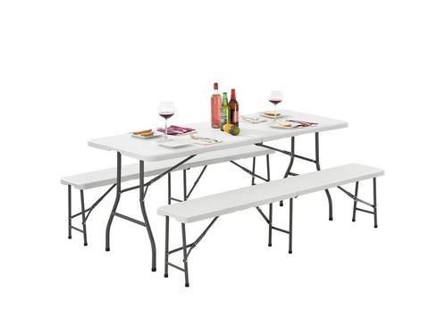 Biertafel / bierbank - 3-delig - inklapbaar, Tuin en Terras, Tuinbanken, Nieuw, Verzenden