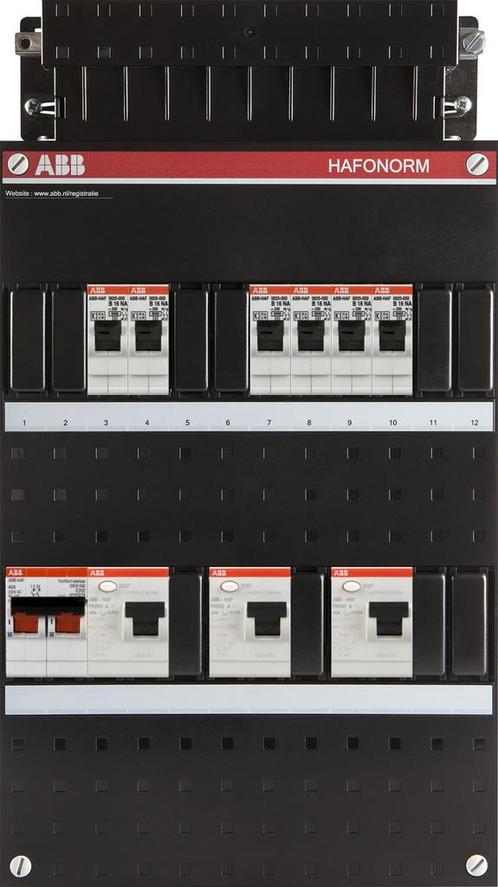 Groepenkast ABB Hafonorm | 6 Groepen 6 x Lichtgroepen | 1, Doe-het-zelf en Verbouw, Elektra en Kabels, Nieuw, Ophalen of Verzenden