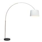 Booglamp staal stoffen kap wit 45 cm - XXL, Huis en Inrichting, Lampen | Vloerlampen, Nieuw, Overige materialen, Modern, 200 cm of meer