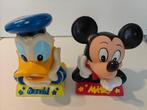 Beeldje - Zeldzaam Vintage Duo: Disney Spaarpotten - Mickey, Verzamelen, Nieuw