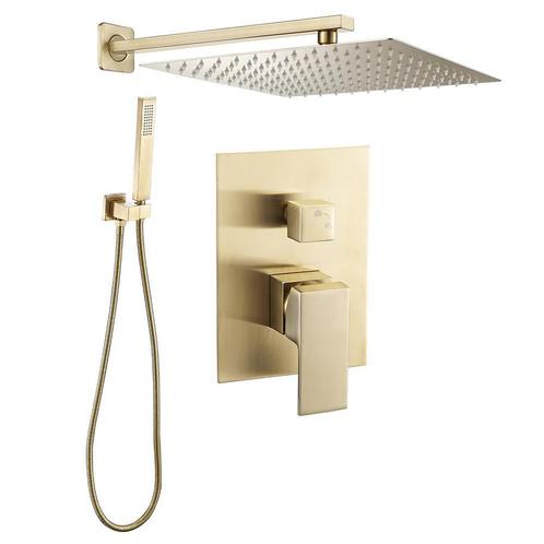 Regendoucheset Inbouw Muur Rio 20cm Vierkant AANBIEDING, Doe-het-zelf en Verbouw, Sanitair, Douche, Nieuw, Chroom, Glas, Koper