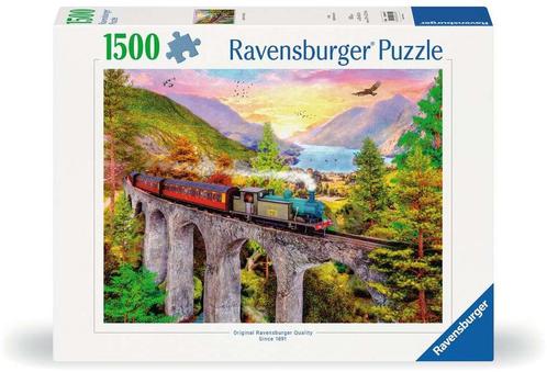 Trein in de Herfst Puzzel (1500 stukjes) | Ravensburger -, Hobby en Vrije tijd, Denksport en Puzzels, Nieuw, Verzenden