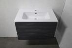 Badmeubel Zwart Eiken 60 x 45 cm – met keramische wastafel, Ophalen of Verzenden, Nieuw, Bad