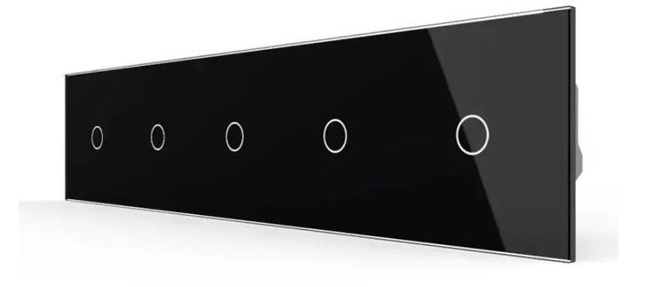 Livolo Touch Schakelaar 1+1+1+1+1 | Zwart | Smart |, Doe-het-zelf en Verbouw, Elektra en Kabels, Schakelaar, Nieuw, Ophalen of Verzenden