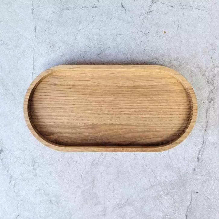 HOCHO Eiken Houten Dienblad – 200x100x15 mm – Hardwax Be, Huis en Inrichting, Keuken | Keukenbenodigdheden, Nieuw, Ophalen of Verzenden
