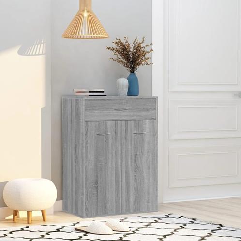 vidaXL Schoenenkast 60x35x84 cm bewerkt hout grijs sonoma, Huis en Inrichting, Kasten | Schoenenrekken, Nieuw, Verzenden