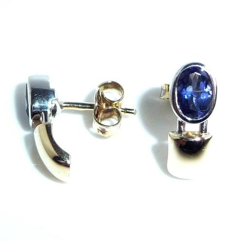 Oorbellen - 14 karaat Geel goud, Witgoud - 1.00ct. tw., Sieraden, Tassen en Uiterlijk, Oorbellen