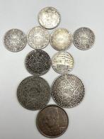 Franse koloniën. Lot de 10 monnaies en argent  (Zonder, Postzegels en Munten, Munten | Europa | Euromunten