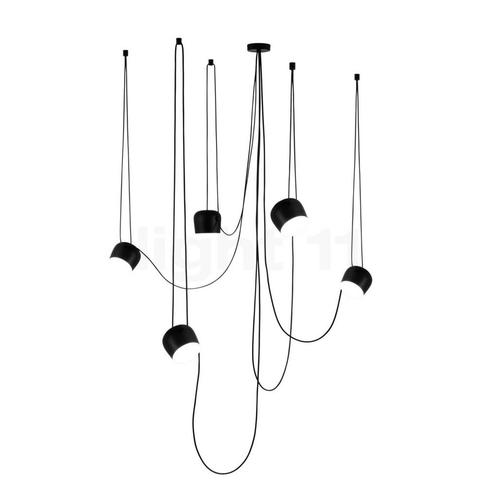 Flos Aim small Sospensione LED 5-lichts, zwart (Hanglampen), Huis en Inrichting, Lampen | Hanglampen, Nieuw, Verzenden