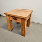 Massief houten bijzettafel / nachtkastje - 49x50x50 cm, Ophalen of Verzenden, Nieuw