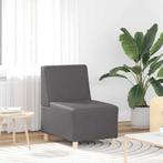 vidaXL Modulaire Bankeenheid Armlos Grijs 55 x 74 x 82 cm, Huis en Inrichting, Verzenden, Nieuw, Leer, Minder dan 150 cm
