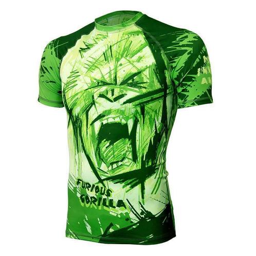 rashguard FURIOUS GORILLA, short sleeve, Sport en Fitness, Vechtsporten en Zelfverdediging, Nieuw, Verzenden