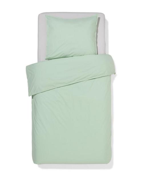 HEMA Dekbedovertrek 140x200/220cm percal groen, Huis en Inrichting, Slaapkamer | Beddengoed, Nieuw, Verzenden