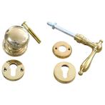 Deurknop met veiligheidsrozetten, topkwaliteit gepolijst, Ophalen of Verzenden, Nieuw