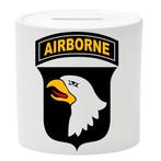 Spaarpot - Logo US Army 101st Airborne Division NIEUW, Verzamelen, Spaarpotten, Nieuw, Ophalen of Verzenden