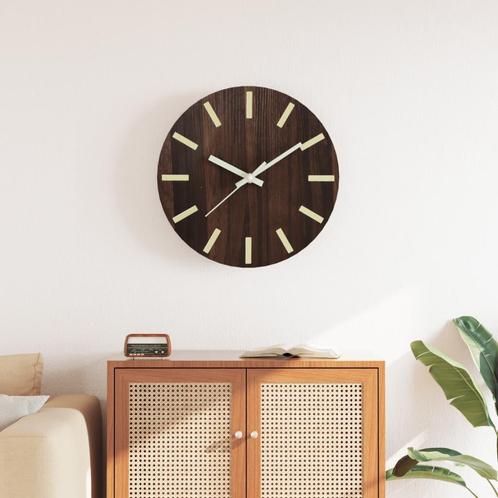 vidaXL Wandklok met lichtgevende wijzerplaat en wijzers Ø30, Huis en Inrichting, Woonaccessoires | Klokken, Nieuw, Verzenden