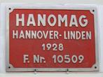 Lokschild Hanomag 1928 F.Nr. 10509 (Eisenbahnschild), Ophalen of Verzenden, Gebruikt, Overige typen