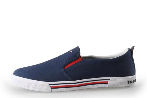 Tommy Hilfiger Instappers in maat 40 Blauw | 10% extra, Kleding | Heren, Schoenen, Blauw, Zo goed als nieuw, Overige typen, Verzenden