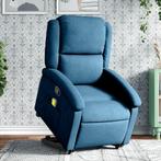 vidaXL Sta-op-massagestoel verstelbaar fluweel blauw, Huis en Inrichting, Fauteuils, Verzenden, Nieuw