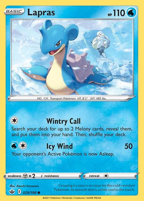 Lapras 029/198 Chilling Reign, Hobby en Vrije tijd, Verzamelkaartspellen | Pokémon, Losse kaart, Nieuw, Foil, Ophalen of Verzenden