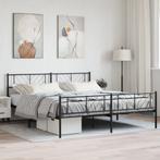 vidaXL Bedframe met hoofd- en voeteneinde metaal zwart, Verzenden, Zwart, Overige maten, 200 cm