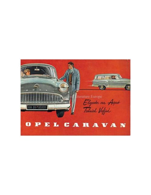1957 OPEL OLYMPIA CARAVAN BROCHURE NEDERLANDS, Boeken, Auto's | Folders en Tijdschriften, Opel
