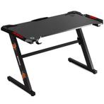 Gaming bureau 120x60x75 cm zwart met LED verlichting