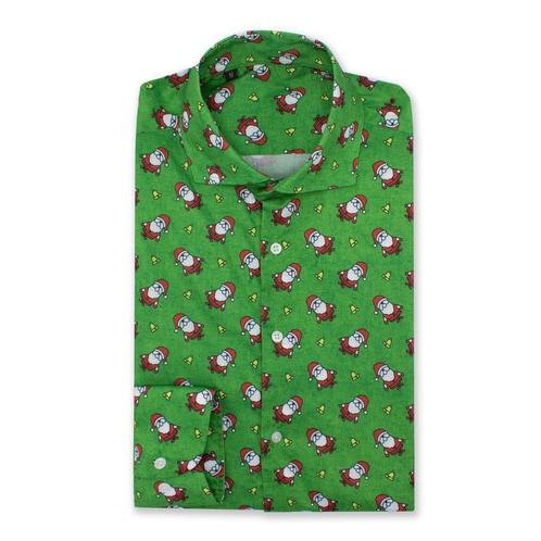GENTS - Kerstoverhemd groen - S 37/38, Kleding | Heren, Overhemden, Verzenden