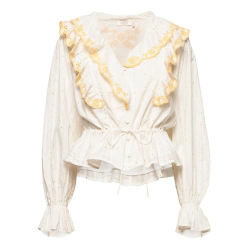 Notes du Nord • ecru blouse Ciara met kant • 34, Kleding | Dames, Tops, Nieuw, Maat 34 (XS) of kleiner, Verzenden