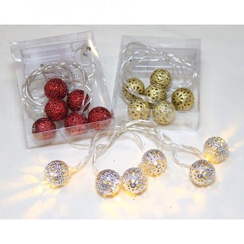 Lichtsnoer met 6 Marokkaanse Ballen 120cm, Diversen, Kerst, Nieuw, Verzenden