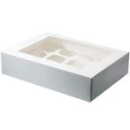 Cupcake Doosje 12 Wit (incl. tray met venster) 3st., Verzenden, Nieuw