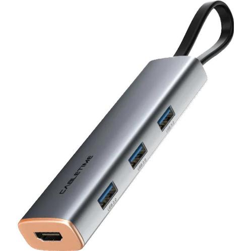 Cabletime – USB C hub 5 in 1 – docking station – HDMI 4K, Computers en Software, Dockingstations, USB-hub, Nieuw, Laptop, Ophalen of Verzenden