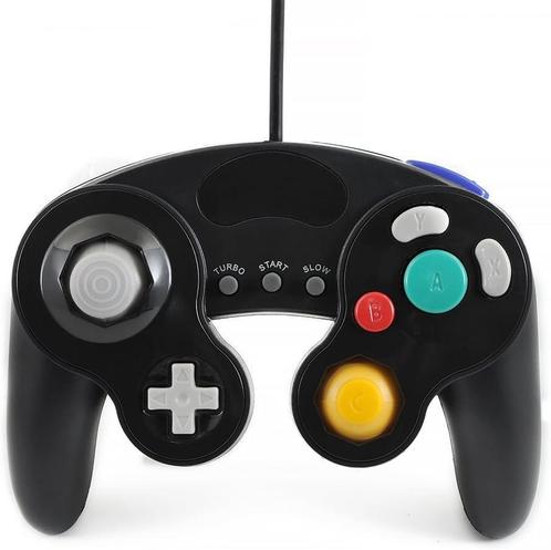 GameCube Controller Zwart - Turbo versie - Third Party, Spelcomputers en Games, Spelcomputers | Nintendo Consoles | Accessoires