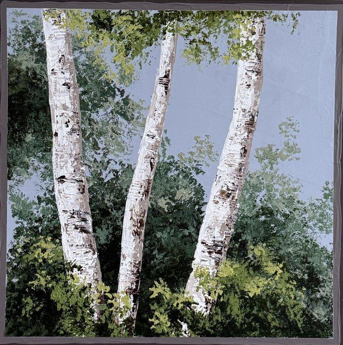 Andrea Imwiehe - Encounter of Birches_07 *no reserve*, Antiek en Kunst, Kunst | Schilderijen | Modern