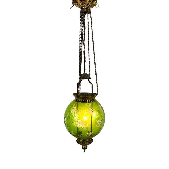 Lantaarn - Messing, Kristal, Antiek en Kunst, Antiek | Overige Antiek