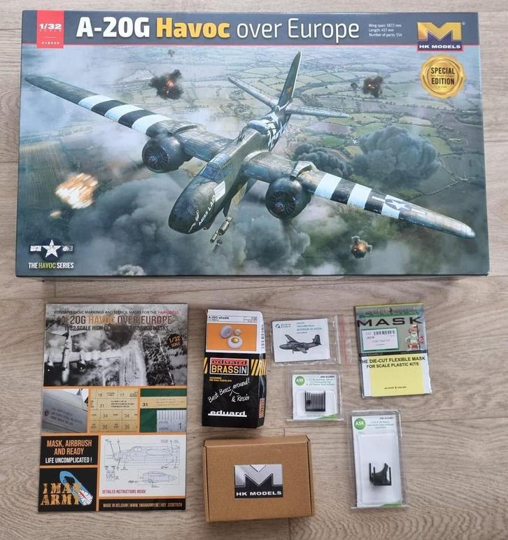 HK Models 01E039 A-20G Havoc 1:32 FULL OPTIONS!, Hobby en Vrije tijd, Modelbouw | Vliegtuigen en Helikopters, Verzenden