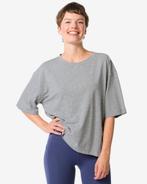 HEMA Dames T-shirt oversized donkergrijs, Verzenden, Nieuw