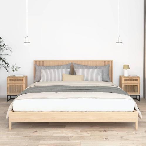 vidaXL Nachtkastjes 2 st 40x30x55,5 cm bewerkt hout en ijzer, Huis en Inrichting, Slaapkamer | Nachtkastjes, Nieuw, Minder dan 45 cm
