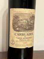 1988 Carruades de Lafite Rothschild, 2nd wine Chateau Lafite, Verzamelen, Wijnen, Nieuw