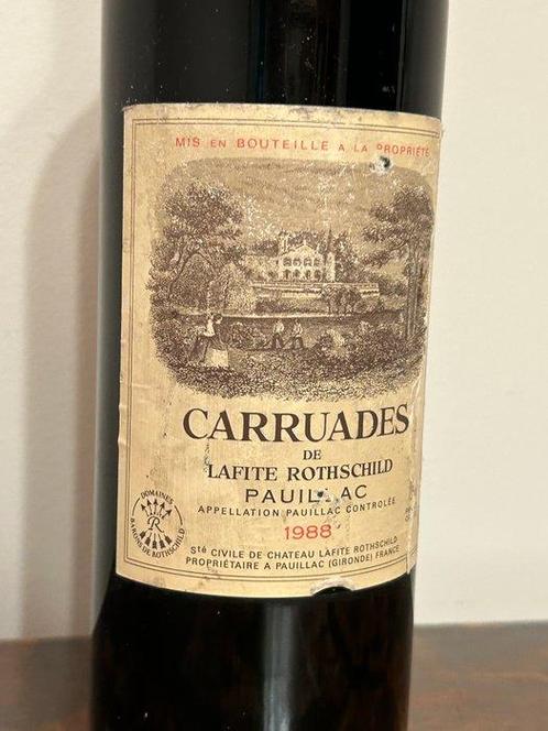 1988 Carruades de Lafite Rothschild, 2nd wine Chateau Lafite, Verzamelen, Wijnen