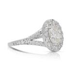 Ring - 18 karaat Witgoud - 1.67ct. tw. Diamant (Natuurlijk), Sieraden, Tassen en Uiterlijk, Ringen, Nieuw