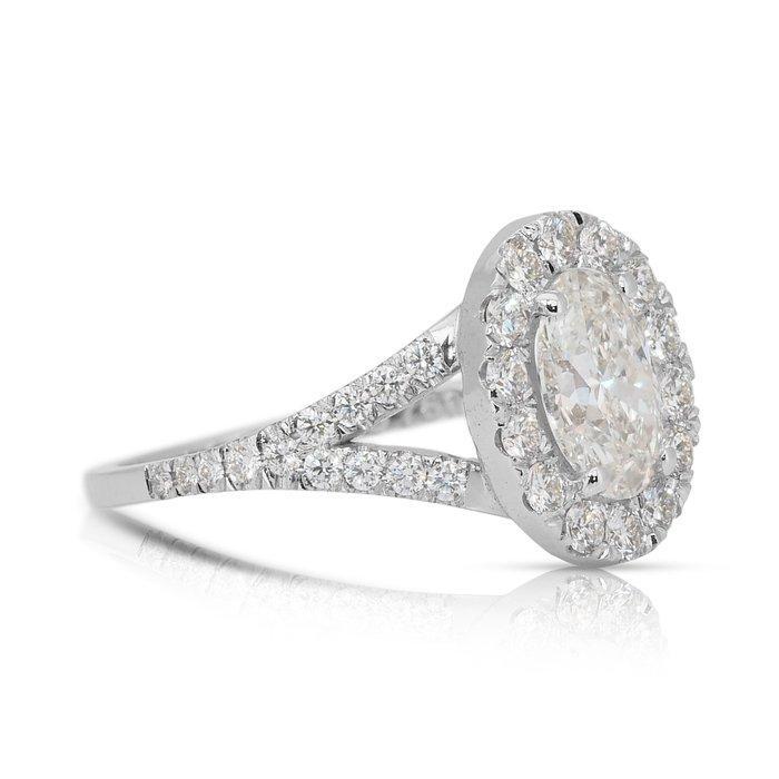 Ring - 18 karaat Witgoud - 1.67ct. tw. Diamant (Natuurlijk), Sieraden, Tassen en Uiterlijk, Ringen