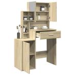 vidaXL Kaptafel met kastje 80x35x132 cm sonoma eikenkleurig, Verzenden, Nieuw