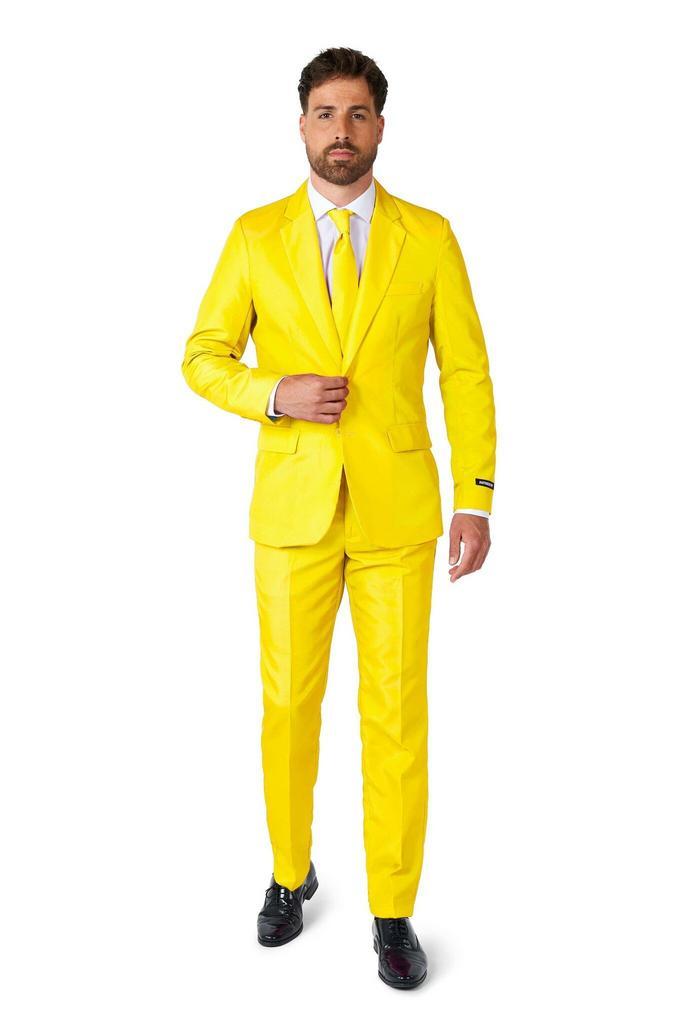 Geel Pak Heren Suitmeister, Kleding | Heren, Carnavalskleding en Feestkleding, Nieuw, Verzenden