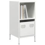 vidaXL Dressoir 35x39x73,5 cm koudgewalst staal wit, Verzenden, Nieuw, Metaal