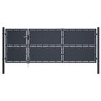 vidaXL Poort 350x125 cm staal antraciet, Verzenden, Nieuw