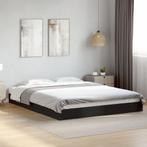 vidaXL Bedframe bewerkt hout zwart 150x200 cm, Verzenden, Zwart, Overige maten, 200 cm