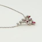 Halsketting - 18 karaat Witgoud Diamant (Natuurlijk) -, Sieraden, Tassen en Uiterlijk, Kettingen, Nieuw
