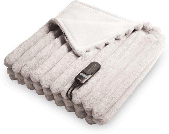2dekans | Duux Yentl Gestreepte Elektrische Warmtedeken, Huis en Inrichting, Banken | Bankstellen, Zo goed als nieuw, Ophalen of Verzenden
