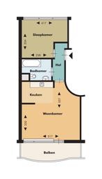 Appartement te huur in Rotterdam - 47 m² - 1 kamer(s), Huizen en Kamers, Huizen te huur, Appartement, Rotterdam, Zuid-Holland